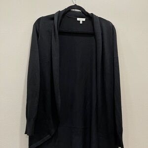 Ella Moss Black Open Front Cardigan